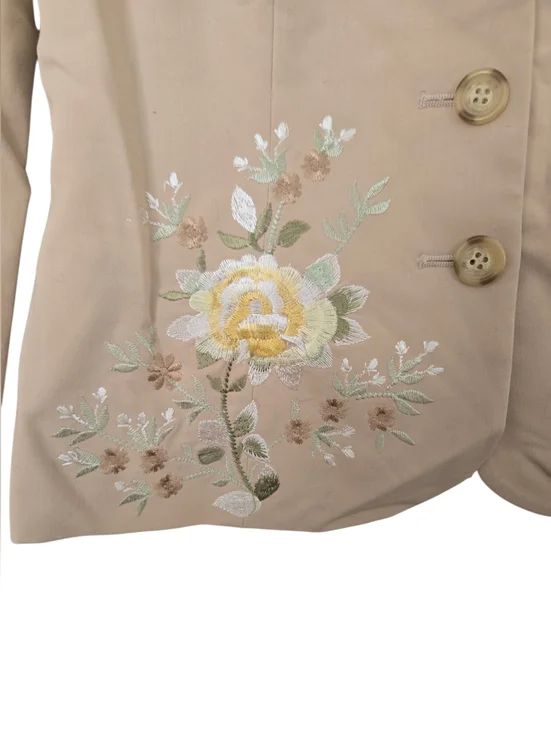 Y2K Yank American Embroidered Floral Blazer Jacket Cottagecore Boho 5/6 - Picture 4 of 8